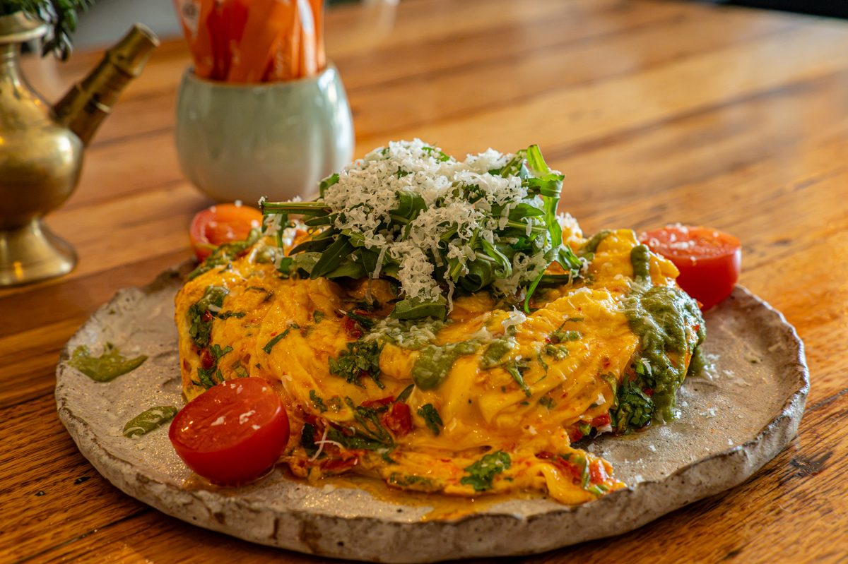 Chilli Folded Eggs at Cafe Chulo Myrtleford